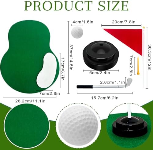 6-Set Golf Table Centerpieces Premium Golf Party Decorations Including Golf Balls, Turf, Clubs, Tees, Sand Traps, Red Flags & Stands,Golf Pen, Ideal for SportsThemed Birthday Parties & Event Decor