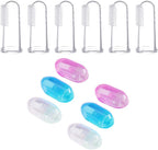 Magik 6~12 Pack Baby Finger Toothbrush Silicone Oral Massager Pets Infant Toddlers (6 Pack)