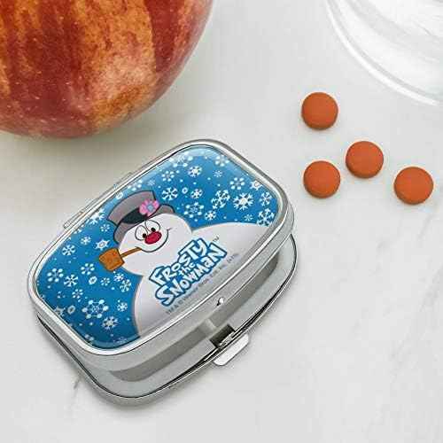 Frosty The Snowman Snowing Rectangle Pill Case Trinket Gift Box