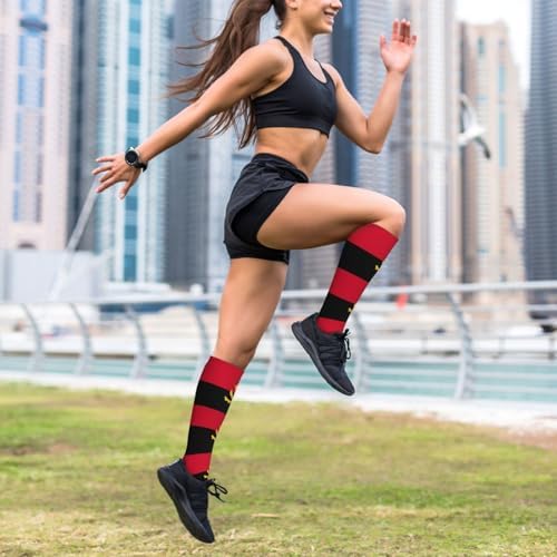 Angola Flag Unisex compression socks that promote blood circulation and are suitable for running, traveling, sports, and other activities.