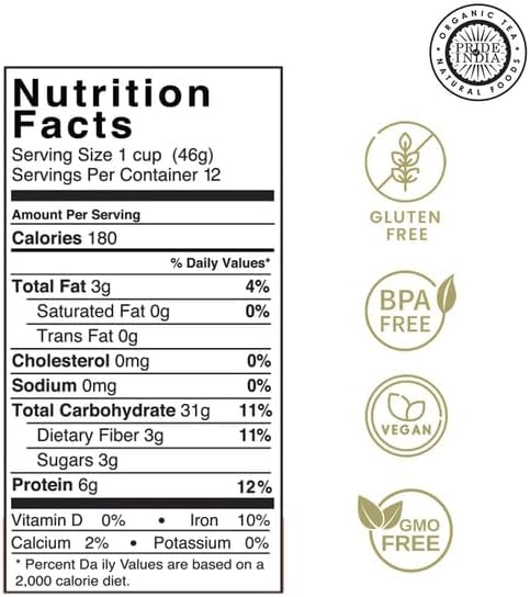 Pride Of India - PACK of 6 - Natural Red Royal Quinoa - 100% Bolivian Superior Grade Protein Rich Whole Grain, 1.25 Pound (20oz) Jar