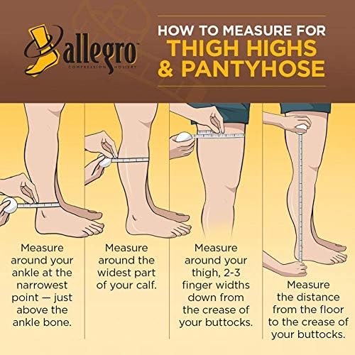 Allegro 20-30 mmHg Surgical 203/206 Medical Compression Hose - Women's Compression Pantyhose with for Post-Surgery Support