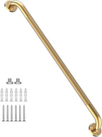 36 Inch Anti Slip Shower Grab Gold, Munzong Bathroom Grab Bar, Knurled Bathroom Balance Bar,Safety Hand Rail Support Handicap Elderly Injury Senior Assist Bath Handle