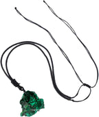 Erliway 1.2" Raw Stone Necklace for Women Men, Natural Rough Gemstone Crystal Pendant Necklace, Adjustable Healing Crystal Necklace Pendant with Hand-Woven Rope
