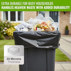 Eco Bag 50 Heavy Duty Refuse Sacks, Black, 1x