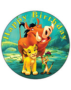 7.5 Inch Edible Cake Toppers – Jungle Lion Friends Themed Birthday Party Collection of Edible Cake Decorations