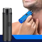 Mini Portable USB Rechargeable Electric Shaver – Compact & Waterproof Razor for Men & Women | Travel-Friendly, Precision Grooming for Face & Body | Ultra-Smooth Dry Shave | USB Charging - Blue
