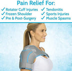 Arctic Flex Shoulder Ice Pack Brace - Cold Reusable Cool Gel Wrap, Hot Therapy - Immobilizer Compression Stability Support for Tendonitis, Dislocated Joint, Left and Right Rotator Cuff Arm Pain Relief