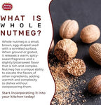 Spicy World Nutmeg Whole 3.5oz (100g) - Premium Grade from Indonesia, Pure, Natural, Gluten Free