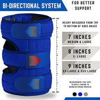 TechWare Pro Knee Brace Support - Knee Braces for Knee Pain. Relieves ACL, LCL, MCL, Meniscus Tear, Arthritis, Tendonitis Pain. Dual Stabilizers Non Slip Neoprene. Adjustable Bi-Directional Straps -5 Sizes