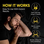 Nasal Dilators - Silicone Nose Clips for Better Sleep – Nasal Dilators for Sleeping and Breathing - Comfortable Snore Stopper – Less Snoring Nose Vents to Reduce Snoring - Yellow