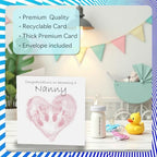 Stuff4 New Baby Girl Card for Nanny - Twins Congrats Becoming - Well Done Congratulations Card for New Nanny, 5.7 Inch Welcome To The World Greeting Cards