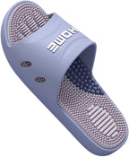 YCKEGEW Open Toe Shower Shoes Acupressure Reflexology Massage Slippers Sandals for Women Men,Indoor Outdoor Recovery Sandals Arch Support(/Grey,40-41 EU)