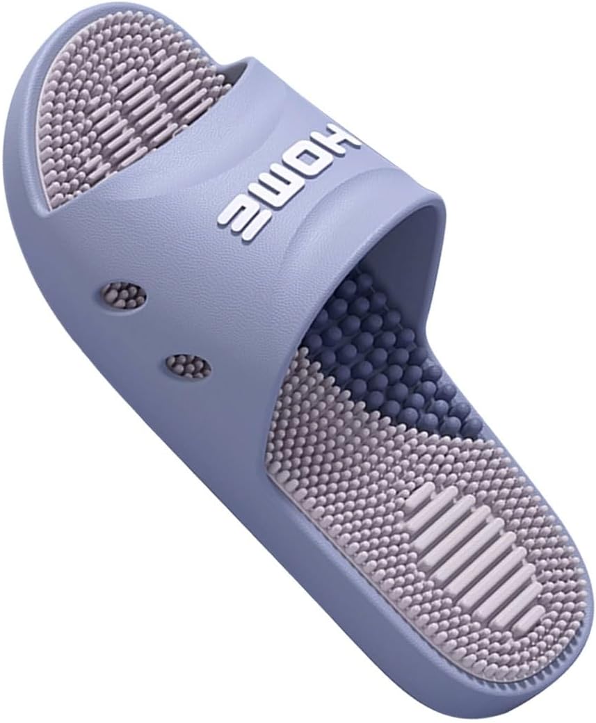 YCKEGEW Open Toe Shower Shoes Acupressure Reflexology Massage Slippers Sandals for Women Men,Indoor Outdoor Recovery Sandals Arch Support(/Grey,40-41 EU)