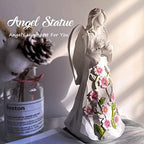 Guardian Angel Figurines with Light Star Battery Operated Angel Statue Decor, Birthday Gift for Grandma Grandmother Aunt Birthday Gift (with Timing Function)