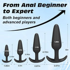 4PCS Silicone Anal Butt Plug Set, Beginner to Advanced, Trainer Kit with Flared Base for Women, Men Comfortable Long-Term Wear, Premium Training Sets, Sex Toys for Couples