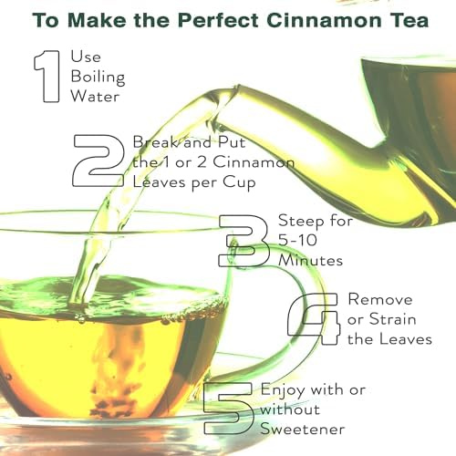 HerbLk Premium Ceylon Cinnamon Dried Leaves, 100% Natural Loose Leaf Tea, 1Oz / 28g, 50+ Whole Leaves, Organic, No Additives, No Caffeine, Vegan, Non-GMO, From Sri Lanka