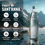 Sant'Anna Still Mineral Water, 25.4 Fl Oz (6-Pack) | Pure French Pyrenees Mountain-Fresh Drinking Water | Natural Functional Drink | Sodium-Free Mineral in Glass Bottles