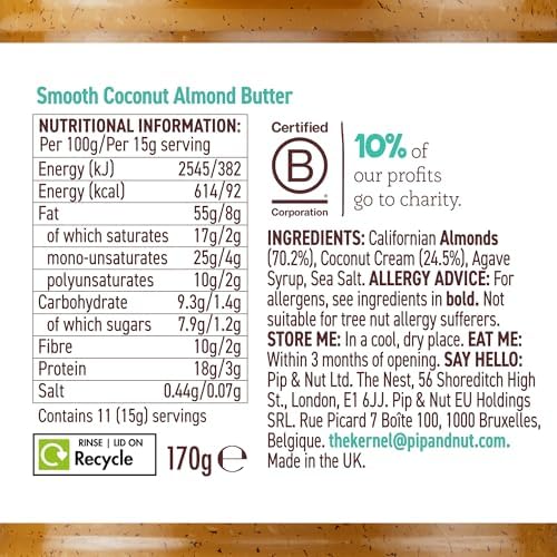PIP & NUT Coconut Almond Butter, 170 GR