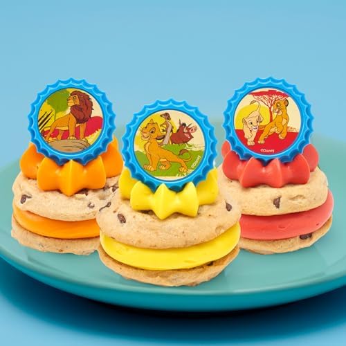 DecoPac Lion King Cupcake Rings, 24 Disney's The Lion King Cupcake Decorations Featuring Simba, Timon, Pumbaa, & Nala, For Birthday Parties & Celebrations, Food Safe Cake Toppers – 24 Pack