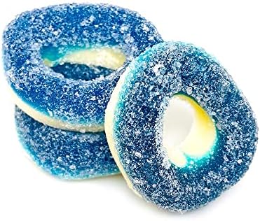 SweetGourmet Gummy Blue Raspberry Rings | Gummi Candy | 2 Pounds