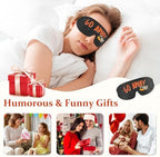Funny 3D Zero Pressure Sleep Eye Mask for Men Women Side Sleeper, Adjustable Blackout Soft Breathable Eye Masks for Travel Nap Night Sleep, Humorous Gift Stocking Stuffers (GO Away)