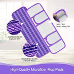 2 Pack Upgraded Reusable Mop Pads Compatible with Swiffer PowerMop, Mop Refill Pads Replacement for Swiffer Power Mop Spray Mop Pads for Multi-Surface Floor Cleaning, Quality Updated Cationic Material