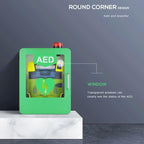 AED Defibrillator Storage Cabinet, Wall-Mounted Plastic Cardiac Defibrillation Alarm Box First Aid Cabinet with Alarm System, Double Switch Control, for Office, Hospital