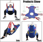 CEEBUS Patient Full Body Lift Sling, Transfer Belt for Elderly, Comfortable Divided Leg Sling for Commode Lifter and Hoist, Handicap Commode Full Body Sling (Color : L)
