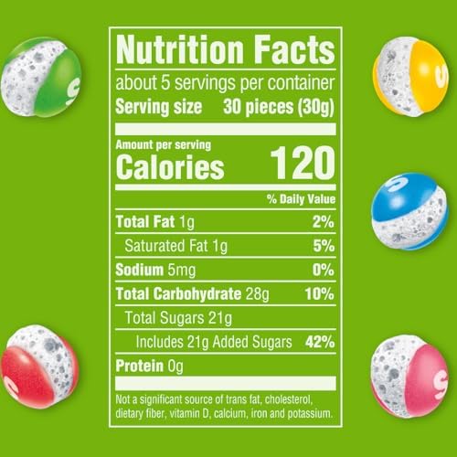 SKITTLES POP'd Sour Freeze Dried Candy Assortment, 5.5 Oz Resealable Bag