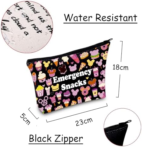 JXGZSO Emergency Food Storage Bag - Reusable Zipper Pouch, Food Safe, Snack Lover Gift (Emergency Snacks 2 Black)