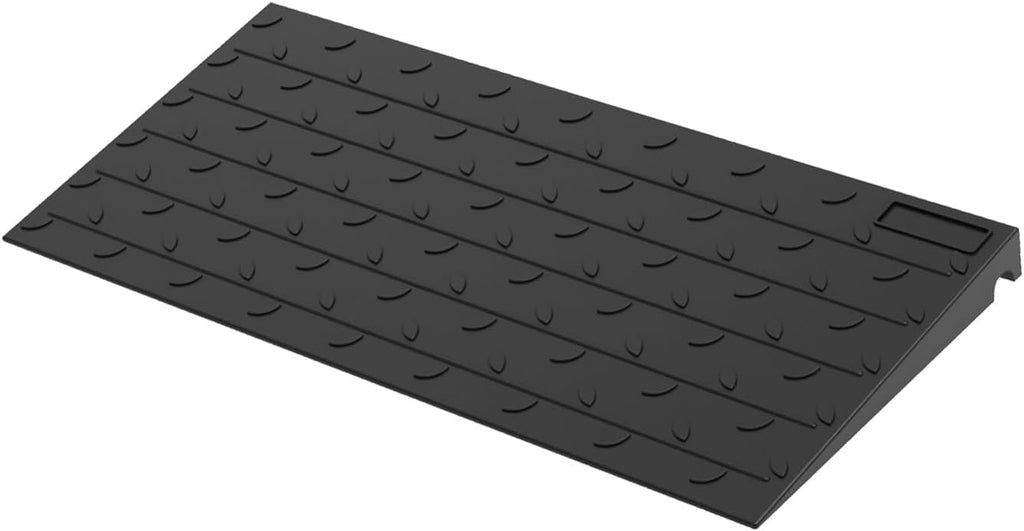Rubber Wheel Chair Threshold Ramp - Heavy Duty Non-Slip Mobility Ramp for Doorways & Steps, 1"/1.5"/2"/2.5"/3"/3.5"/4" Rise Options (Height - 2 inch)