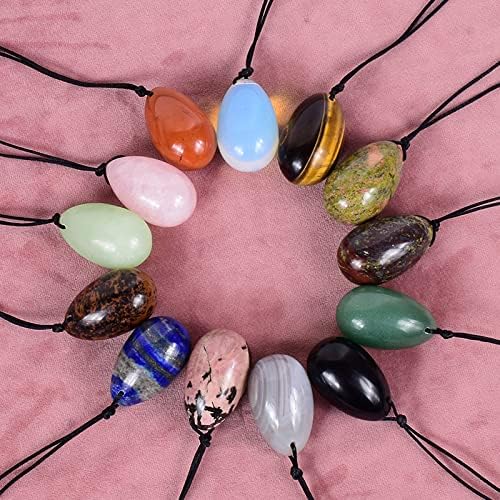 Yoni Egg Jade Eggs for Kegel Exercise Drill 40x25MM Yoni Egg Natural St Kegel Massage Ball Crystal Rose Quartz Jade Tool,40x25 Helu Jade