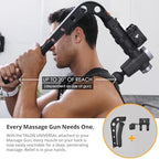 Brazyn (Talon Universal 2.0 Massage Gun Holder + Massage Cane. Extension Arm with Mount for Your Percussion Massager. Includes Hook Attachment for deep Tissue Back Massage. Works with Most Guns.