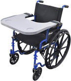 AlveyTech Wheelchair Tray Table with Cup Holder - Fits 18-20 Inch Wide Standard Wheelchairs Like Drive, Golden, & Invacare, Universal Removable Lap Desk for Adults Eating Reading Resting