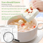 Hee Creek Lotus Seeds Dried Lily White Fungus Soup 5.6oz/160g (10 pack x 16g) Healthy Nutritious Instant Freeze Dried Tremella Porridge Snow Fungus, No Additives, Ready in Minutes 即食早餐代餐 莲子百合银耳羹