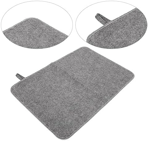Felt Sauna Cusion, Felt Sauna Seat Cushion, 19.6 x 13in Sauna Mat for Inside Sauna, Portable Sauna Floor Mat Water Absorption Heat Insulation for Steam Room and Shower Rooms