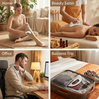 Stainless Steel Gua Sha Muscle Scraping Tool, Ergonomic Body Massage Scraper with Smooth Curved Edge, Handheld Manual Massager for Neck, Shoulders, Back, Arms and Legs, Includes Storage Pouch