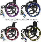 Wheelchair Push Rim Covers - Rear Wheel Sports Wheelchair Cover for Improved Grip and Traction - Silicone Hand Push Cover - Wear-Resistant