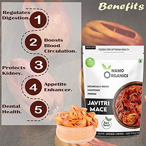 Namo Organics - 30 Gm - Kerala Mace/Javitri/Japatri Flower Whole spices [Organically Grown]