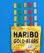 HARIBO Gummi Candy, Original Goldbears, 10 oz. Stand Up Bag (Pack of 8)
