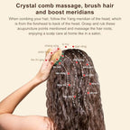 ideayard Scalp Massager, Head Scalp Massage Comb, Jade-Wooden Comb for Head Stress Relax, Massage Tool for Relieve Headaches