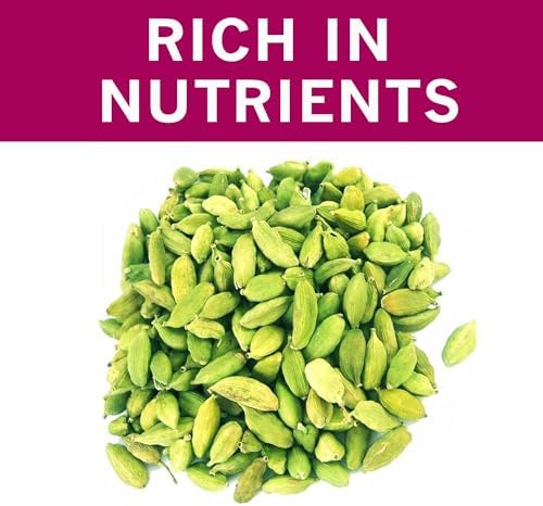 SPICES VILLAGE Green Cardamom Pods (3.5 oz) - Whole Cardamom Spice, Fancy Size Large Seeds, All Natural Indian Herb, Aromatic Green Cardamon - Kosher, Gluten Free, Vegan, Non GMO, Resealable Bulk Bag