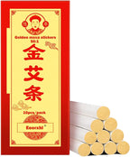 Pure Moxa Sticks, Handmade Pure Mild Moxibustion Rolls for Neck Knee Back Waist, 10pcs/Pack 艾草灸條