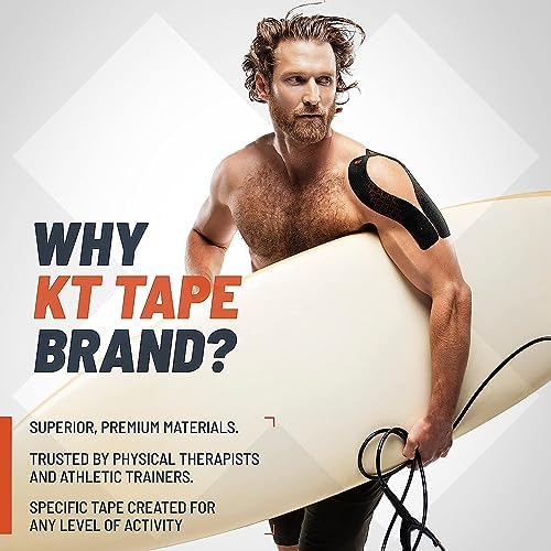 KT Tape PRO Extreme, Synthetic Jumbo Kinesiology Athletic Tape, 125 Foot Uncut Roll, Black