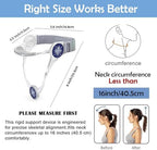 Adjustable Neck Support, Neck Brace Cervical Collar, Portable Neck Traction Device Neck Stretcher Forward Head Neck Posture Corrector for Women and Men Cervical Spine Pressure Relief (Transparent)