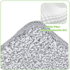 3 Pack Flat Mop Replacement Pad, 13" X 4.7" Microfiber Reusable Mop Pads Washable Mopping Pads Cleaning Mops Heads Cloth Replacement for Hardwood Floor Cleaning Wet Dry Use (White,Grey)