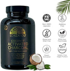 Schizandu Activated Coconut Charcoal Capsules – Vegan, Organic, Non-GMO, No Additives – 210 Count, X-Large Bottle