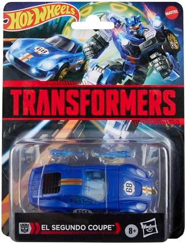 Transformers Collaborative Hot Wheels® x El Segundo Coupe, Deluxe Class 5-Inch Robot Action Figure Converts to Racecar, Ages 8+