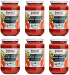 Jovial Whole Peeled Tomatoes - Organic Tomatoes, Non-Gmo, Usda Certified Organic, No Additives, Bpa-Free, No Added Sugar, No Salt Added, Recyclable Glass, Made In Italy - 18.3 Oz, 6 Pack